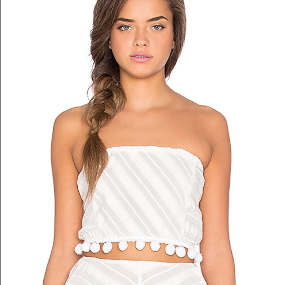 For love and lemons boho Pom Pom crop top